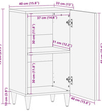 Sideboard 40x33x75 cm Massivholz Mango