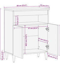 Sideboard 60x33x75 cm Massivholz Mango