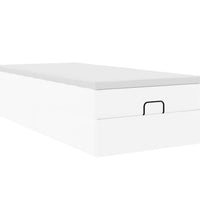 Ottoman-Bett mit Matratze Weiß 80x200 cm Kunstleder