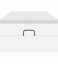 Ottoman-Bett mit Matratze Weiß 80x200 cm Kunstleder