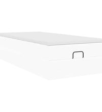 Ottoman-Bett mit Matratze Weiß 80x200 cm Kunstleder