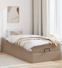 Ottoman-Bett mit Matratze Cappuccino-Braun 80x200 cm Kunstleder