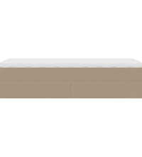 Ottoman-Bett mit Matratze Cappuccino-Braun 80x200 cm Kunstleder