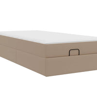 Ottoman-Bett mit Matratze Cappuccino-Braun 80x200 cm Kunstleder
