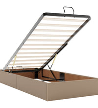 Ottoman-Bett mit Matratze Cappuccino-Braun 80x200 cm Kunstleder