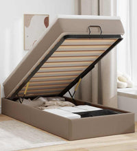 Ottoman-Bett mit Matratze Cappuccino-Braun 80x200 cm Kunstleder