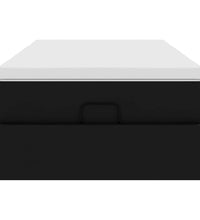 Ottoman-Bett mit Matratze Schwarz 90x190 cm Kunstleder