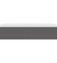 Ottoman-Bett mit Matratze Grau 90x190 cm Kunstleder