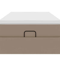 Ottoman-Bett mit Matratze Cappuccino-Braun 90x190 cm Kunstleder