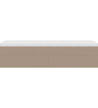 Ottoman-Bett mit Matratze Cappuccino-Braun 90x190 cm Kunstleder