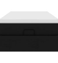 Ottoman-Bett mit Matratze Schwarz 90x200 cm Kunstleder