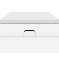 Ottoman-Bett mit Matratze Weiß 90x200 cm Kunstleder