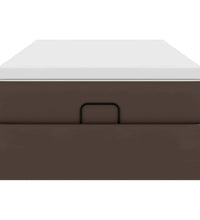 Ottoman-Bett mit Matratze Braun 90x200 cm Kunstleder