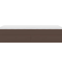 Ottoman-Bett mit Matratze Braun 90x200 cm Kunstleder