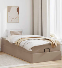 Ottoman-Bett mit Matratze Cappuccino-Braun 90x200 cm Kunstleder