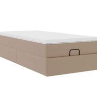 Ottoman-Bett mit Matratze Cappuccino-Braun 90x200 cm Kunstleder