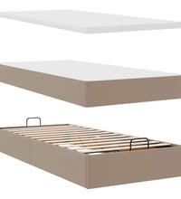 Ottoman-Bett mit Matratze Cappuccino-Braun 90x200 cm Kunstleder