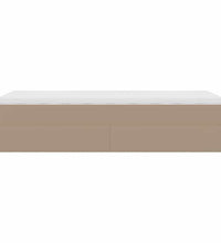 Ottoman-Bett mit Matratze Cappuccino-Braun 90x200 cm Kunstleder