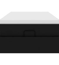 Ottoman-Bett mit Matratze Schwarz 100x200 cm Kunstleder