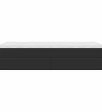 Ottoman-Bett mit Matratze Schwarz 100x200 cm Kunstleder