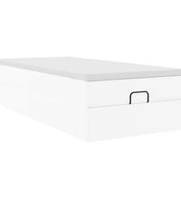 Ottoman-Bett mit Matratze Weiß 100x200 cm Kunstleder