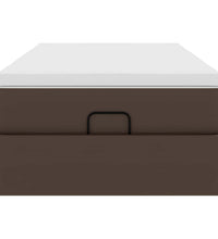 Ottoman-Bett mit Matratze Braun 100x200 cm Kunstleder