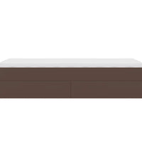 Ottoman-Bett mit Matratze Braun 100x200 cm Kunstleder