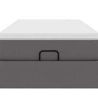 Ottoman-Bett mit Matratze Grau 100x200 cm Kunstleder