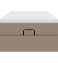 Ottoman-Bett mit Matratze Cappuccino-Braun 100x200cm Kunstleder