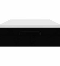 Ottoman-Bett mit Matratze Schwarz 140x200 cm Kunstleder