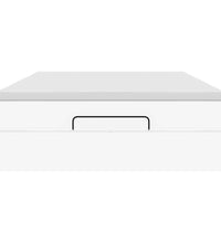 Ottoman-Bett mit Matratze Weiß 140x200 cm Kunstleder