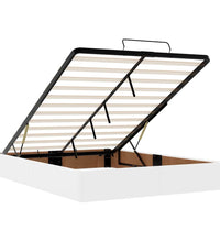 Ottoman-Bett mit Matratze Weiß 140x200 cm Kunstleder