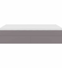 Ottoman-Bett mit Matratze Grau 140x200 cm Kunstleder