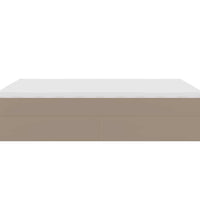 Ottoman-Bett mit Matratze Cappuccino-Braun 140x200cm Kunstleder