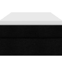 Ottoman-Bett mit Matratze Schwarz 80x200 cm Stoff