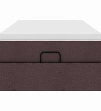 Ottoman-Bett mit Matratze Dunkelbraun 80x200 cm Stoff