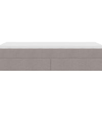 Ottoman-Bett mit Matratze Taupe 80x200 cm Stoff