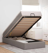 Ottoman-Bett mit Matratze Taupe 80x200 cm Stoff