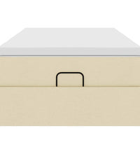 Ottoman-Bett mit Matratze Creme 80x200 cm Stoff