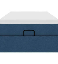 Ottoman-Bett mit Matratze Blau 80x200 cm Stoff