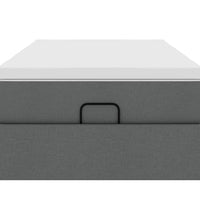 Ottoman-Bett mit Matratze Dunkelgrau 90x190 cm Stoff