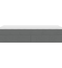 Ottoman-Bett mit Matratze Dunkelgrau 90x190 cm Stoff