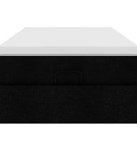 Ottoman-Bett mit Matratze Schwarz 90x190 cm Stoff