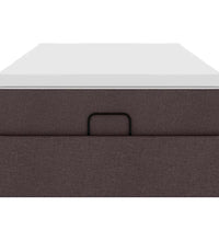 Ottoman-Bett mit Matratze Dunkelbraun 90x190 cm Stoff