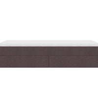 Ottoman-Bett mit Matratze Dunkelbraun 90x190 cm Stoff