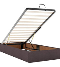 Ottoman-Bett mit Matratze Dunkelbraun 90x190 cm Stoff