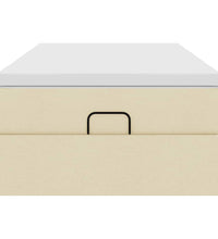 Ottoman-Bett mit Matratze Creme 90x190 cm Stoff