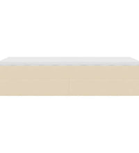 Ottoman-Bett mit Matratze Creme 90x190 cm Stoff
