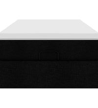 Ottoman-Bett mit Matratze Schwarz 90x200 cm Stoff