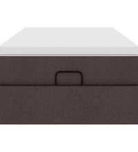 Ottoman-Bett mit Matratze Dunkelbraun 90x200 cm Stoff